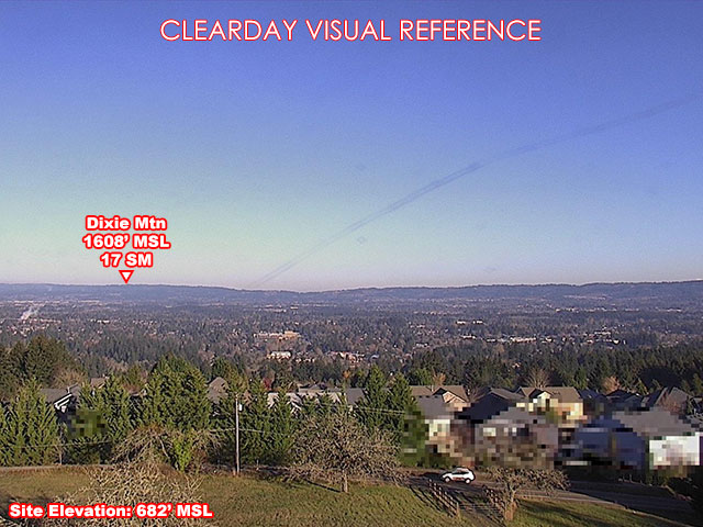 Cooper, North view on a clear day