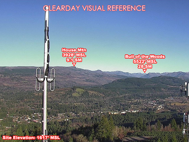 McCully Mtn, NorthEast view on a clear day
