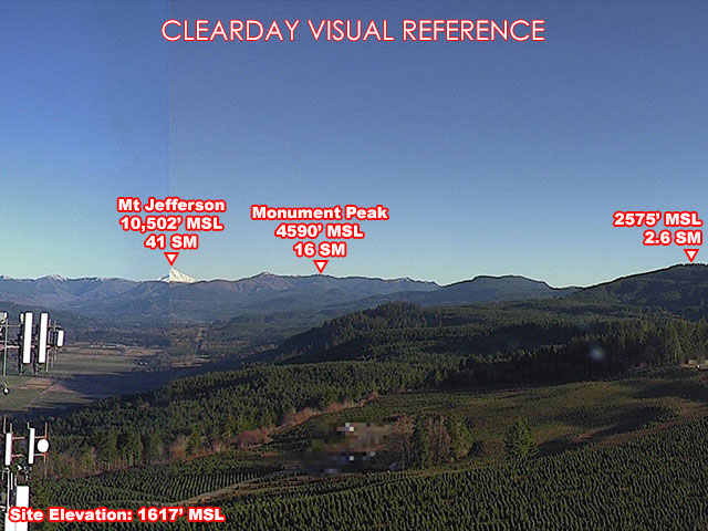 McCully Mtn, East view on a clear day