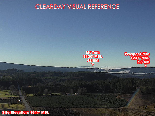 McCully Mtn, South view on a clear day