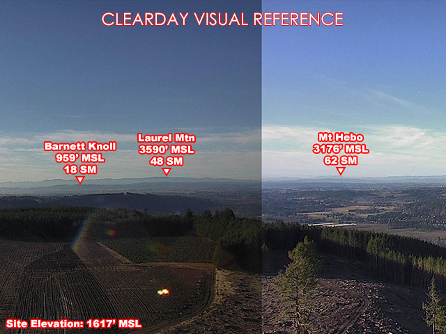 McCully Mtn, West view on a clear day