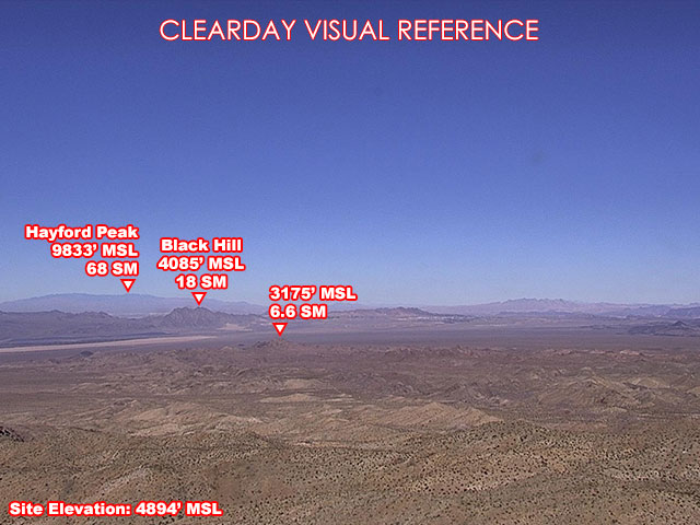 Opal Mtn, North view on a clear day