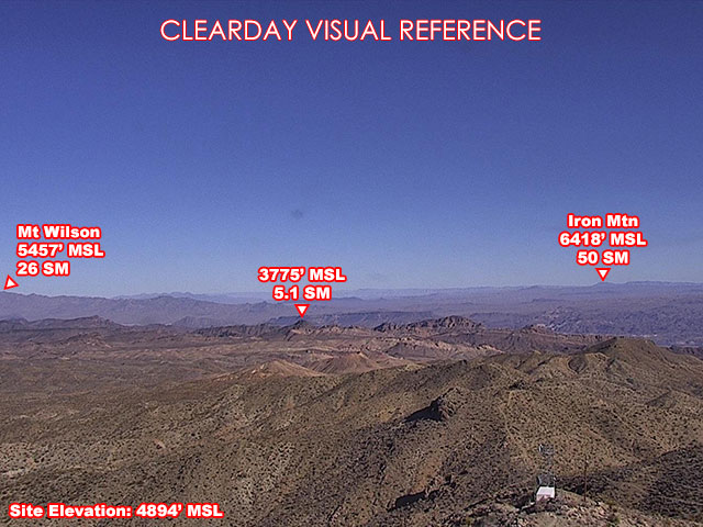 Opal Mtn, NorthEast view on a clear day