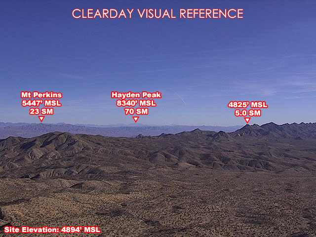 Opal Mtn, SouthEast view on a clear day