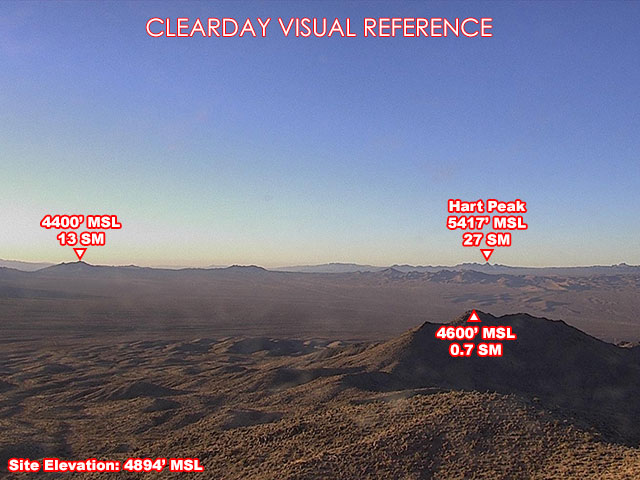 Opal Mtn, South view on a clear day