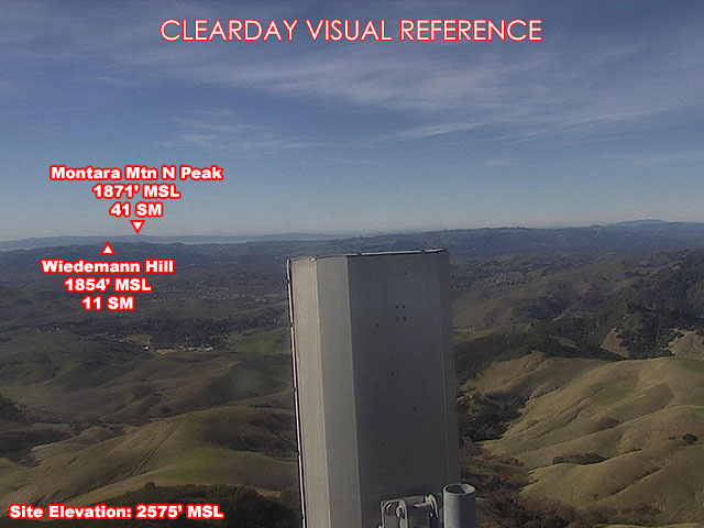 Highland Peak, West view on a clear day