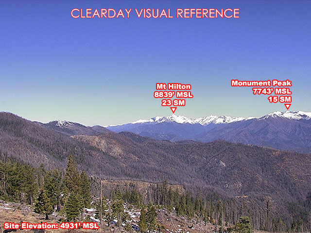 Hayfork Divide, North view on a clear day