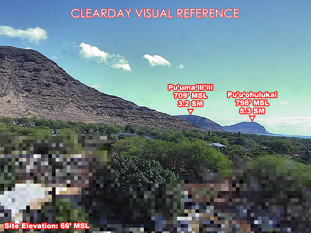 Makaha, SouthEast view on a clear day