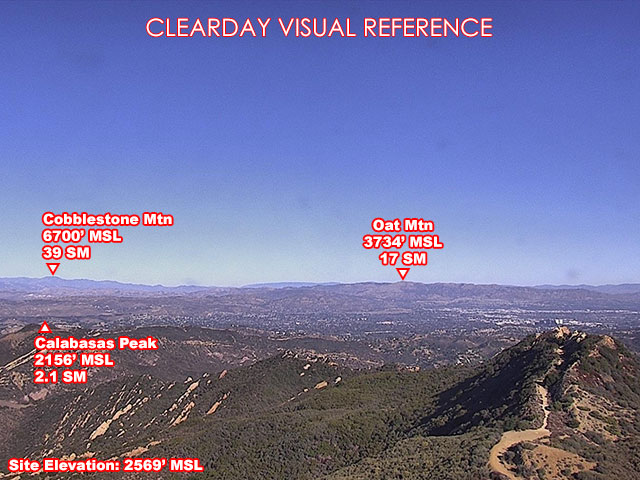 Topanga Peak, North view on a clear day