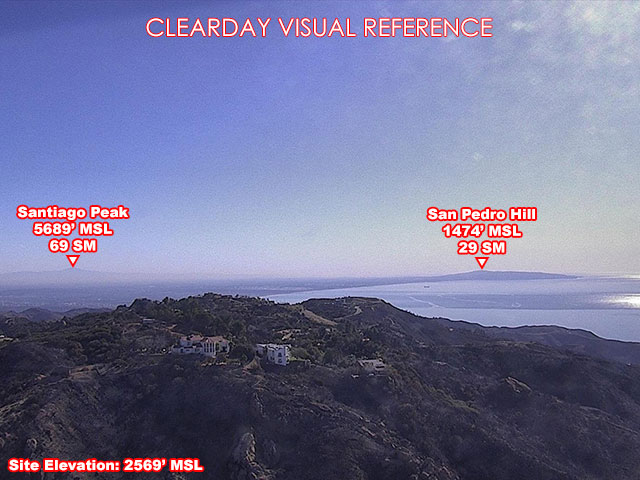 Topanga Peak, SouthEast view on a clear day