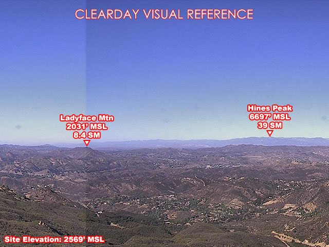 Topanga Peak, NorthWest view on a clear day