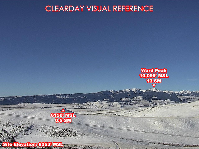 Madison Hill, West view on a clear day