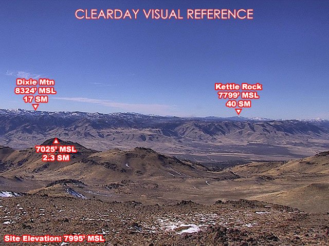 Fort Sage, West view on a clear day