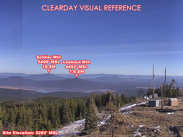 Bunch Grass Lookout, NorthEast view on a clear day