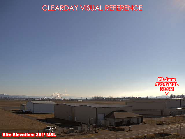 Eugene, SouthEast view on a clear day