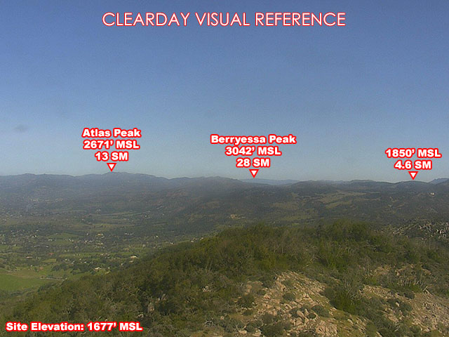Sugarloaf Ridge, North view on a clear day