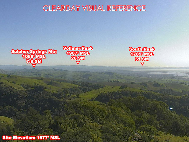Sugarloaf Ridge, South view on a clear day