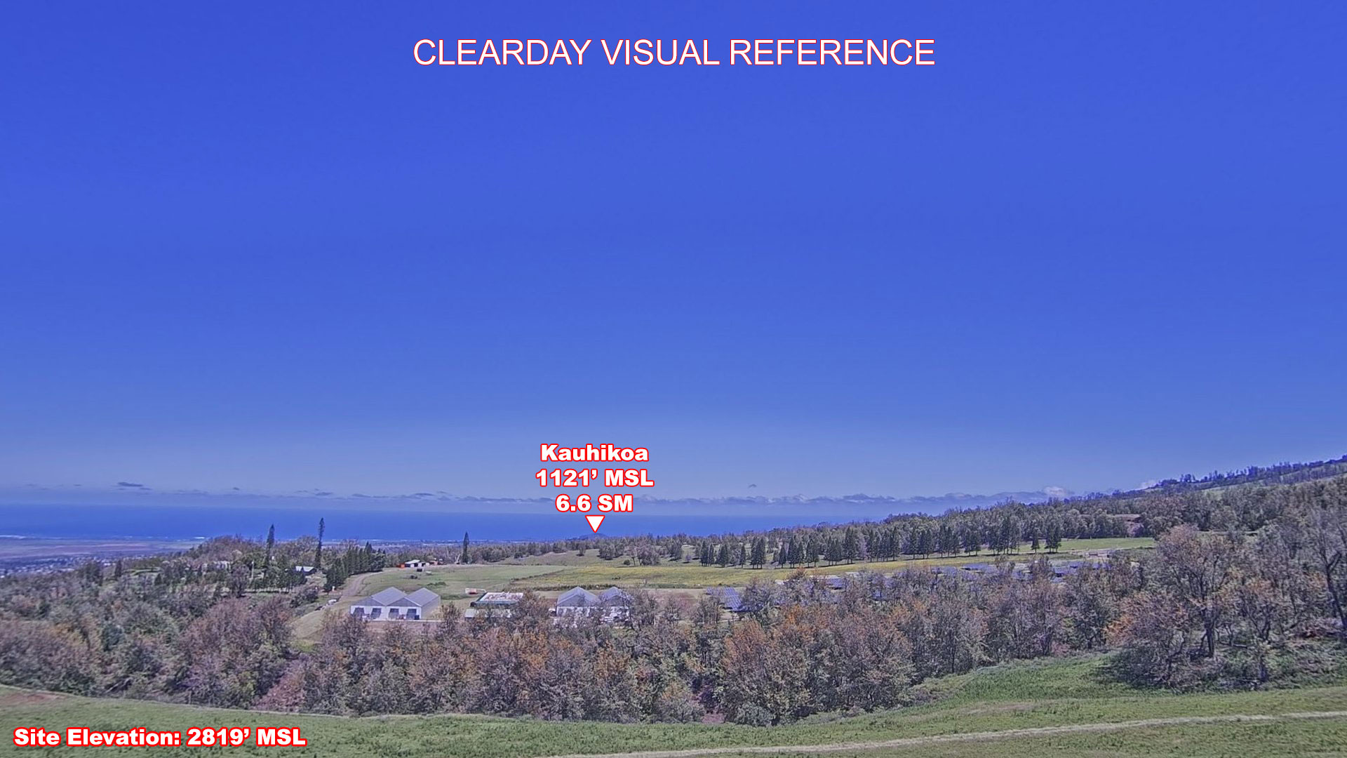 Kekoa, North view on a clear day