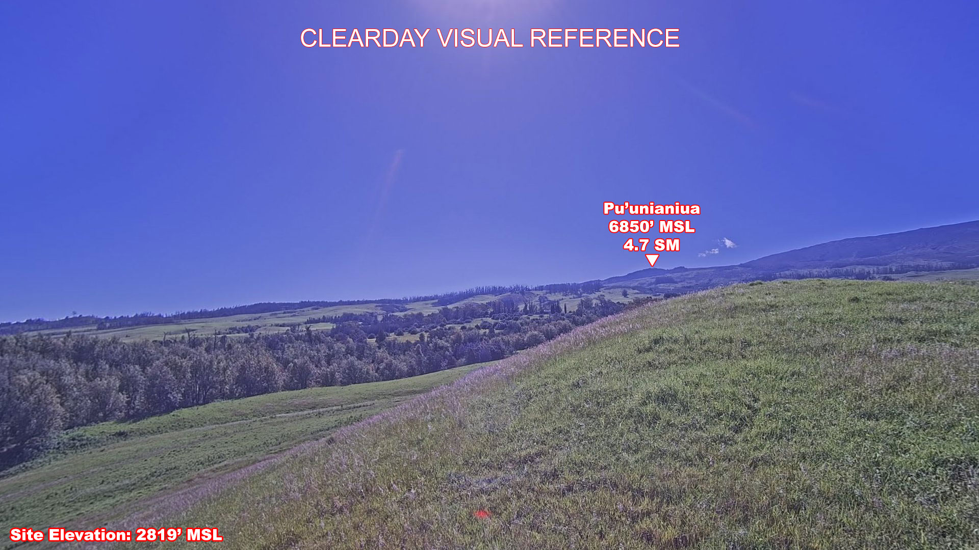 Kekoa, East view on a clear day