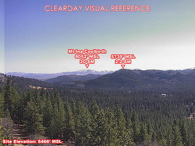 North Portola, SouthEast view on a clear day