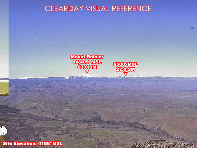 Satus Peak Lookout, NorthWest view on a clear day