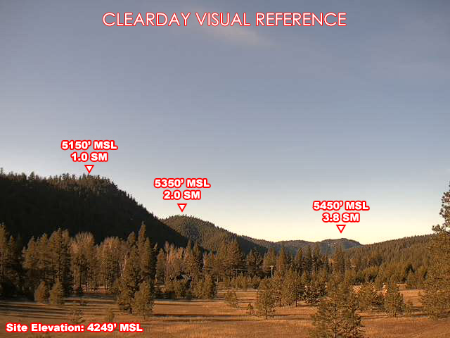 West Fork Airstrip, South view on a clear day