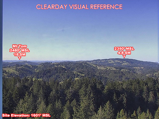 Meyers, North view on a clear day