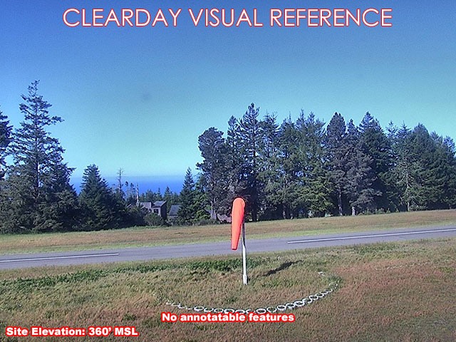 Sea Ranch Airport, West view on a clear day
