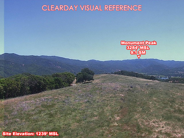 Hopland, SouthEast view on a clear day