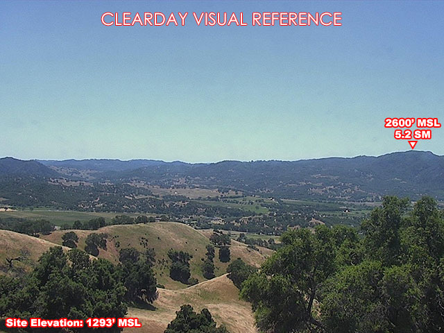 Hopland, South view on a clear day