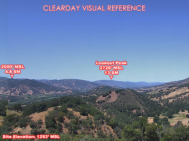 Hopland, NorthWest view on a clear day