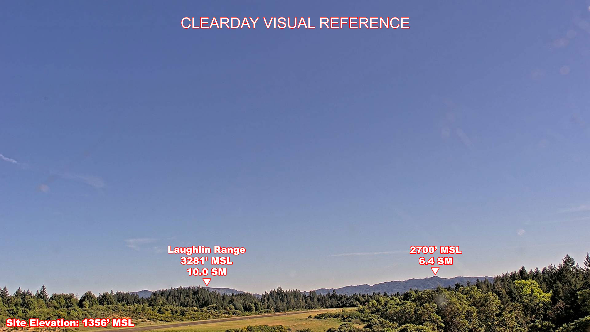 Willits Airport, SouthEast view on a clear day
