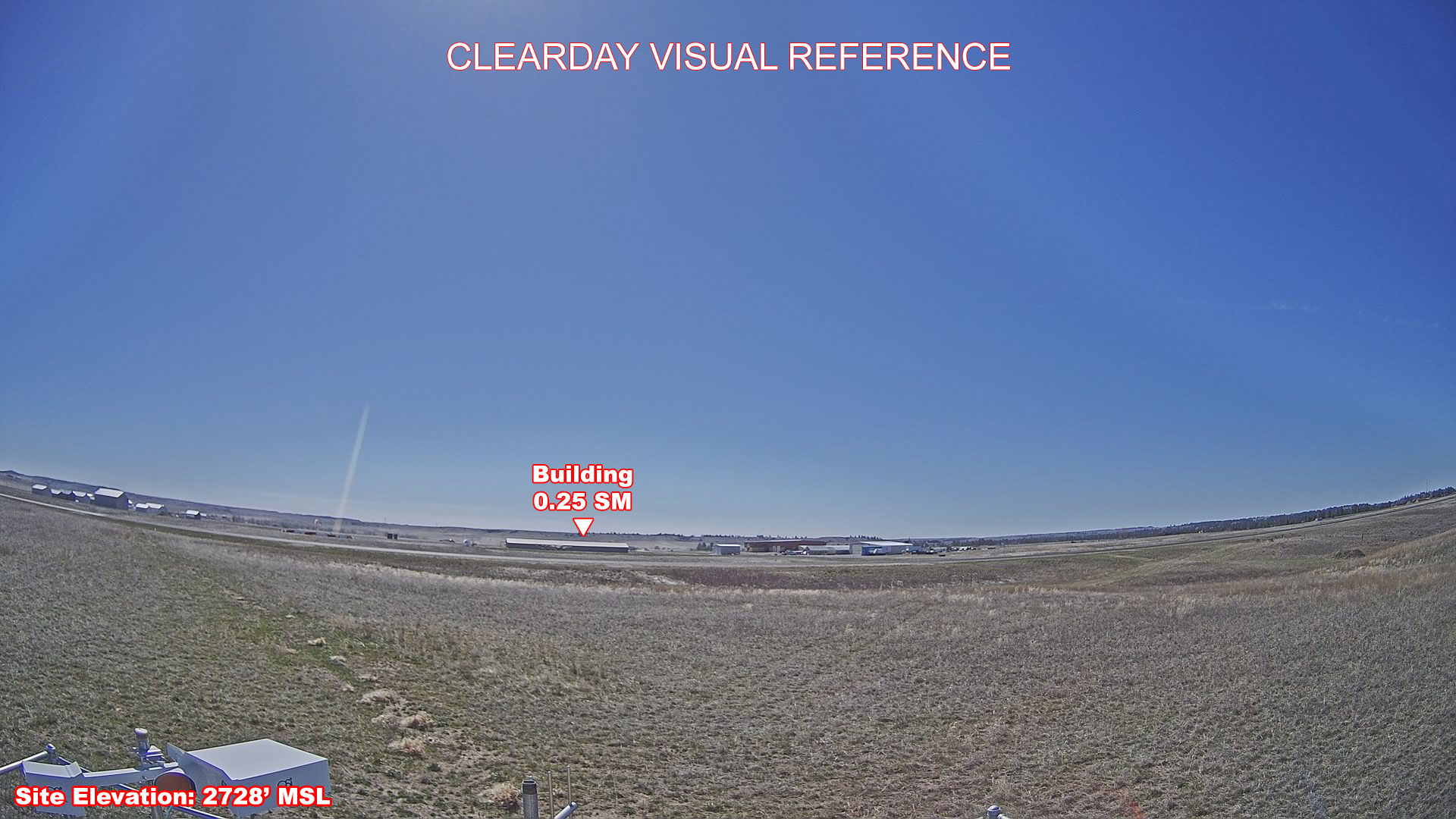 Forsyth Airport, South view on a clear day