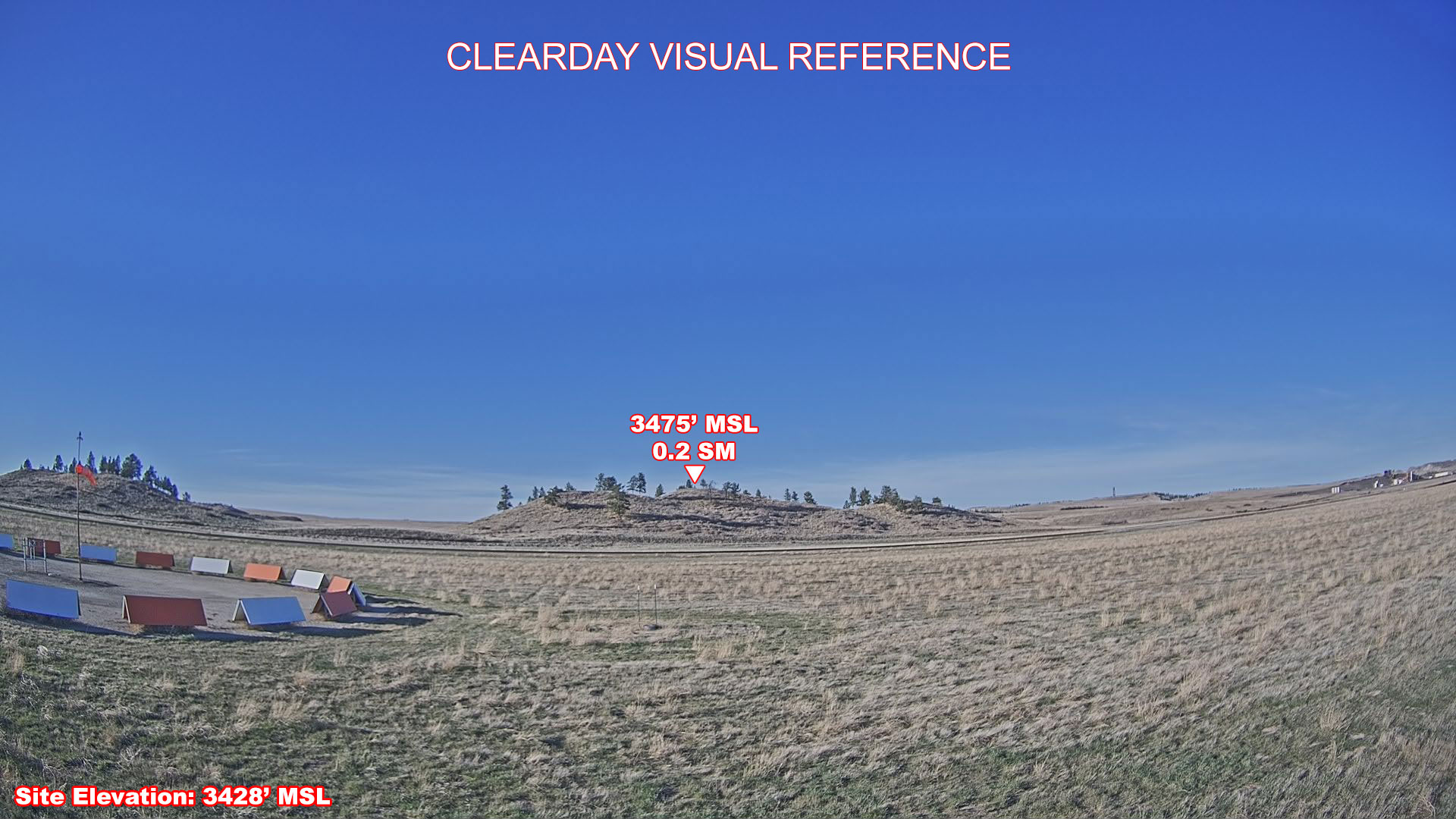 Colstrip Airport, North view on a clear day