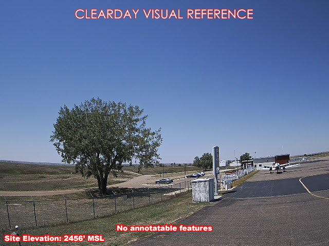 Glendive Airport, West view on a clear day