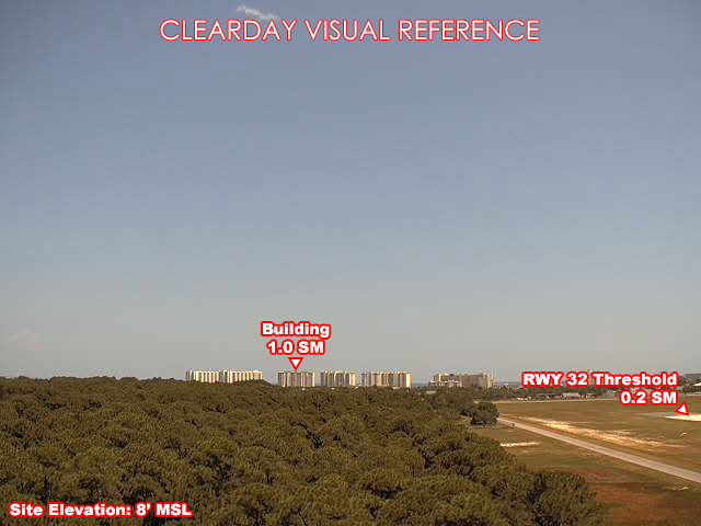 Destin, SouthEast view on a clear day