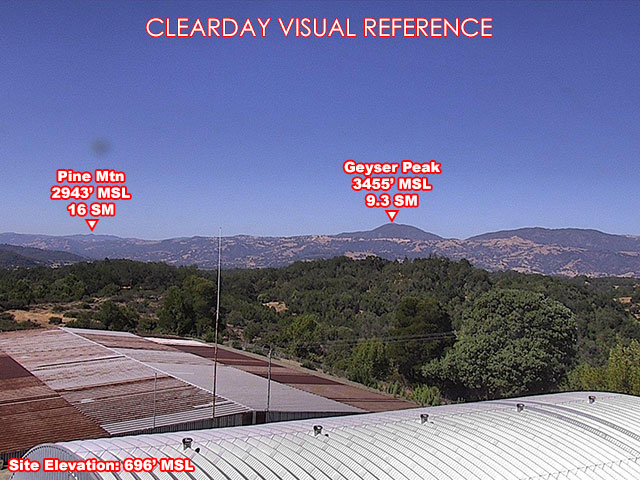 Healdsburg, North view on a clear day