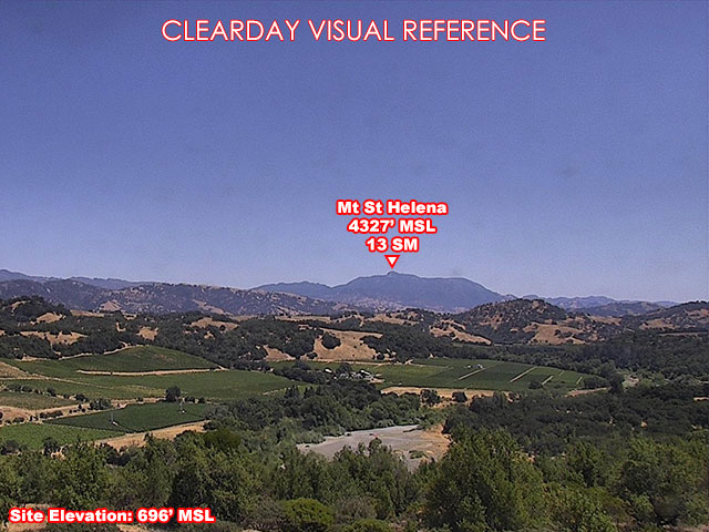 Healdsburg, East view on a clear day