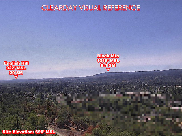Healdsburg, South view on a clear day