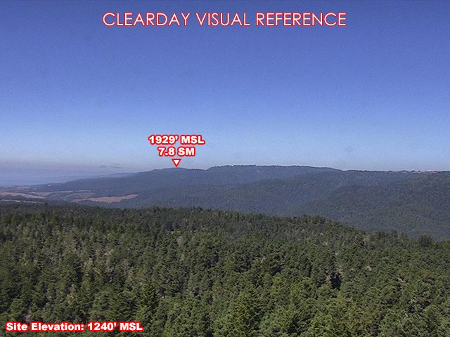 Ten Mile, North view on a clear day