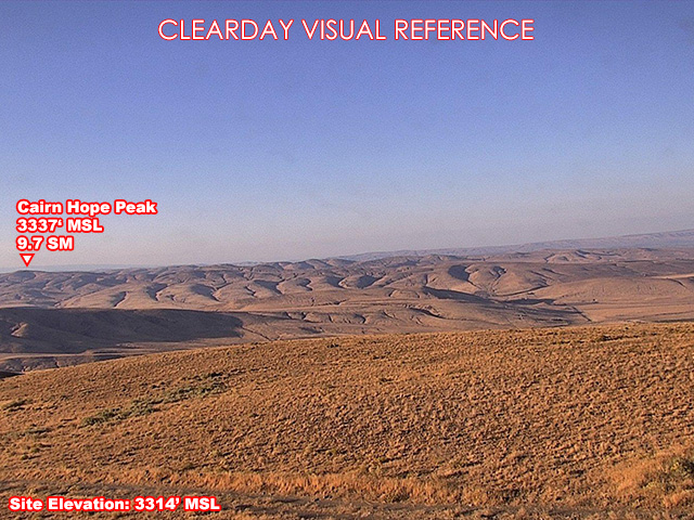 Anderson, North view on a clear day