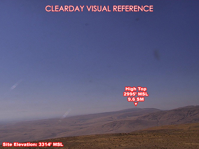 Anderson, West view on a clear day