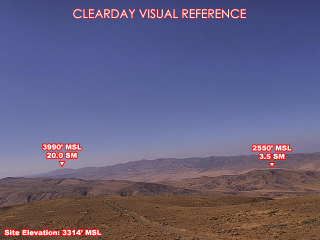 Anderson, NorthWest view on a clear day