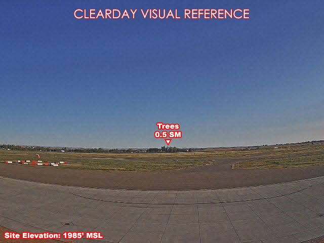 Sidney Airport, South view on a clear day