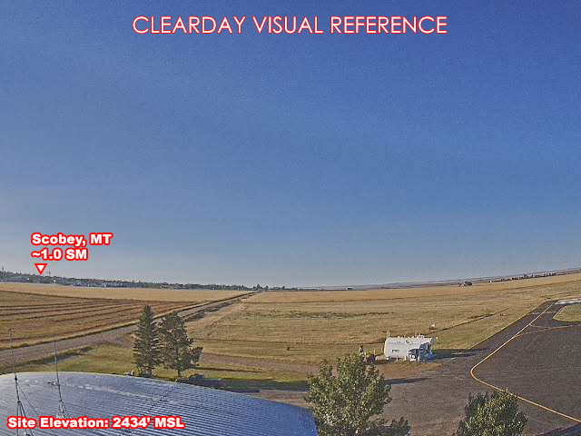 Scobey Airport, South view on a clear day