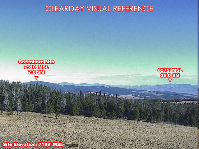 MacDonald Pass, North view on a clear day