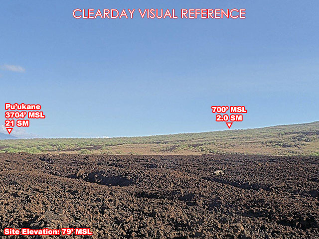 Makena Rd, North view on a clear day