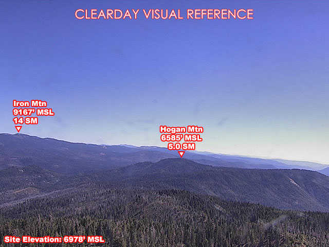 Signal Peak Lookout, SouthEast view on a clear day