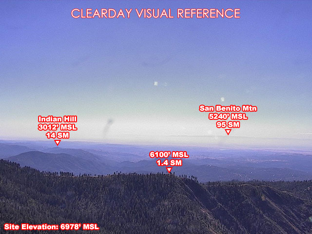 Signal Peak Lookout, South view on a clear day