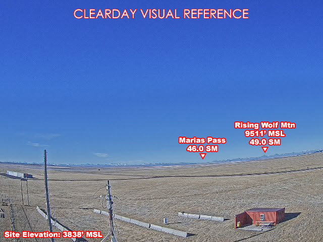 Cut Bank, SouthWest view on a clear day